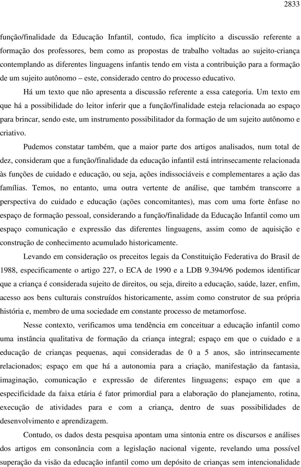 Há um texto que não apresenta a discussão referente a essa categoria.