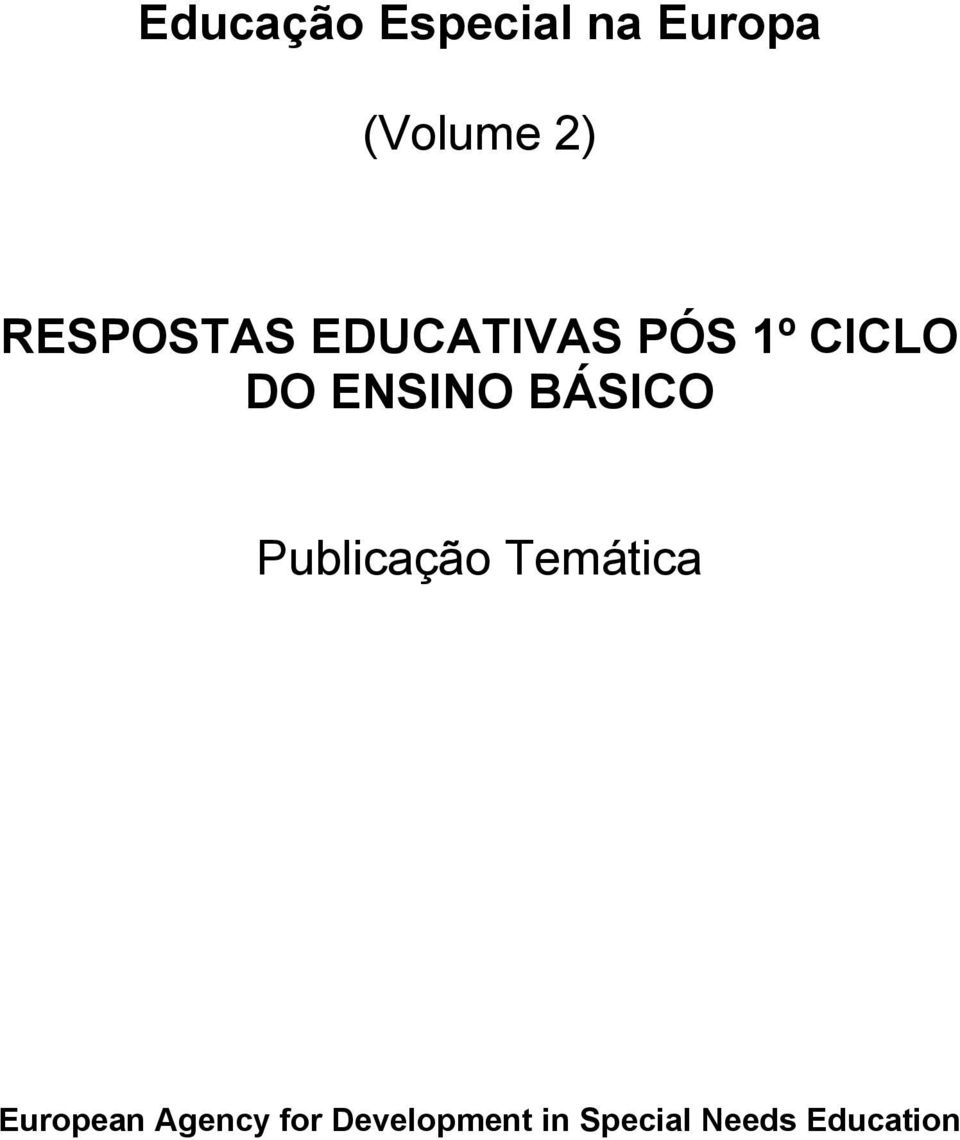 ENSINO BÁSICO Publicação Temática