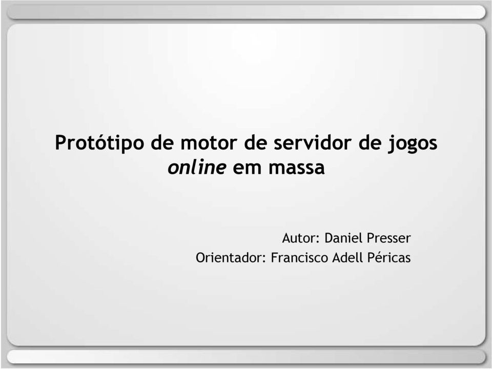 massa Autor: Daniel Presser