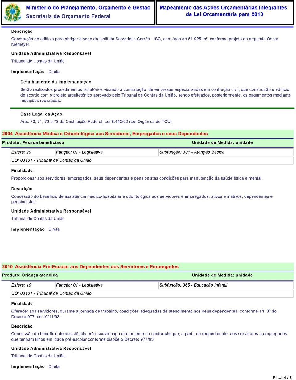 aprovado pelo, sendo efetuados, posteriormente, os pagamentos mediante medições realizadas. Arts. 70, 71, 72 e 73 da Cnstituição Federal, Lei 8.