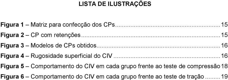 .. 16 Figura 4 Rugosidade superficial do CIV.