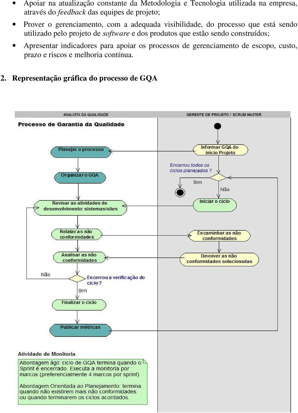 pelo projeto de software e dos produtos que estão sendo construídos; Apresentar indicadores para apoiar os