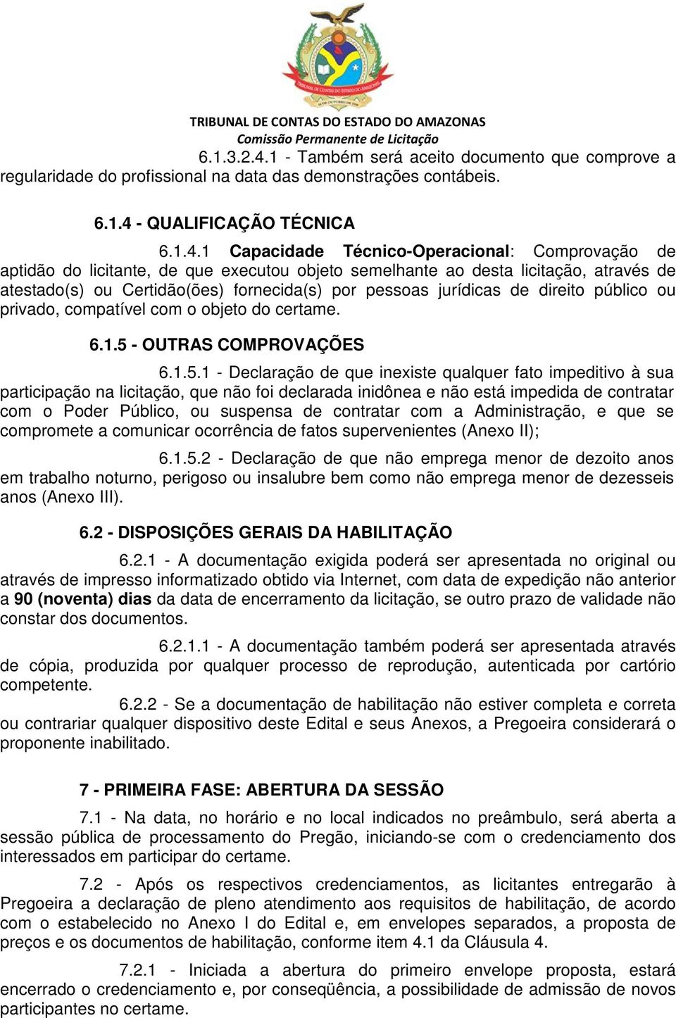 - QUALIFICAÇÃO TÉCNICA 6.1.4.