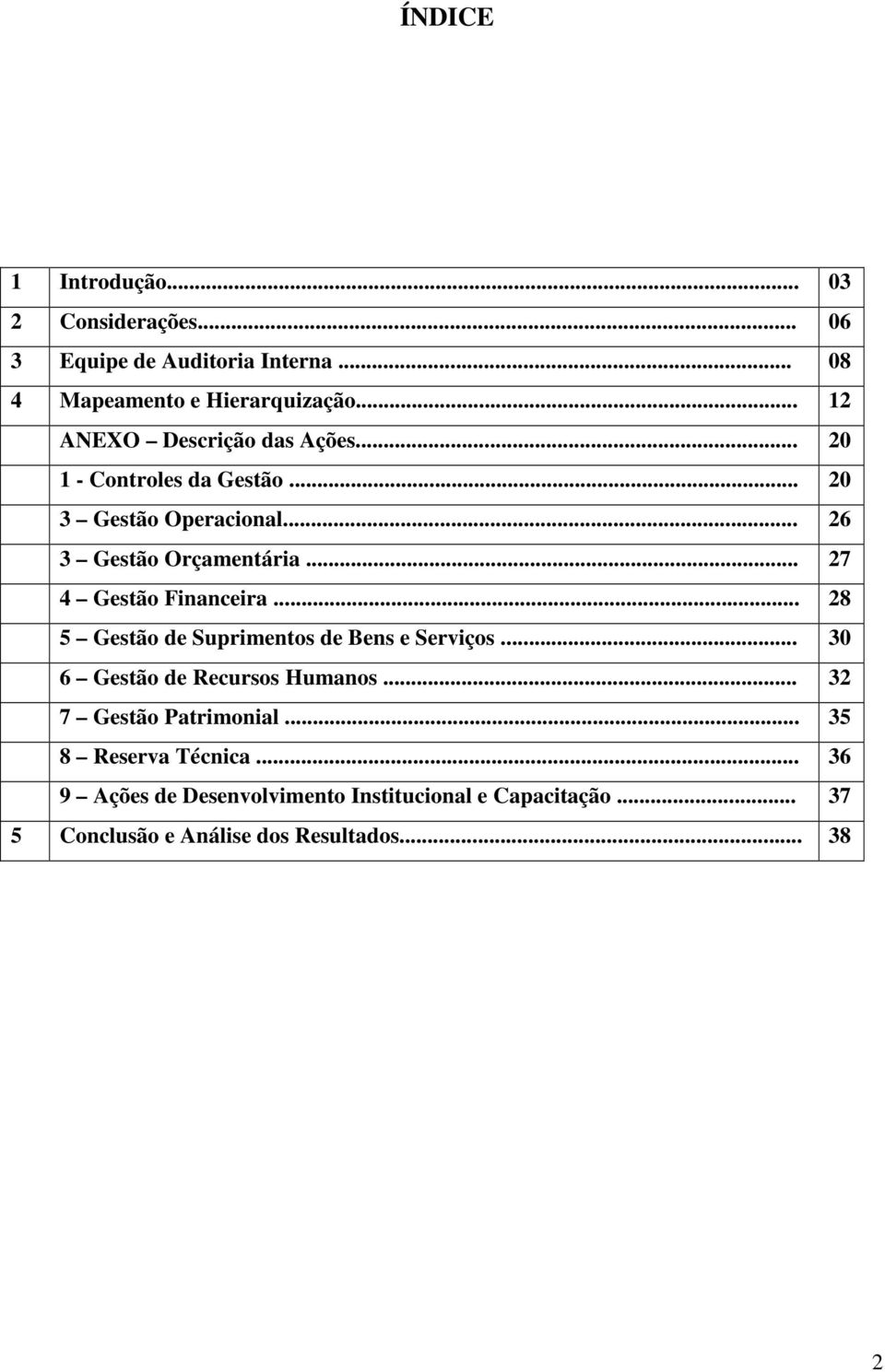 .. 27 4 Gestão Financeira... 28 5 Gestão de Suprimentos de Bens e Serviços... 30 6 Gestão de Recursos Humanos.