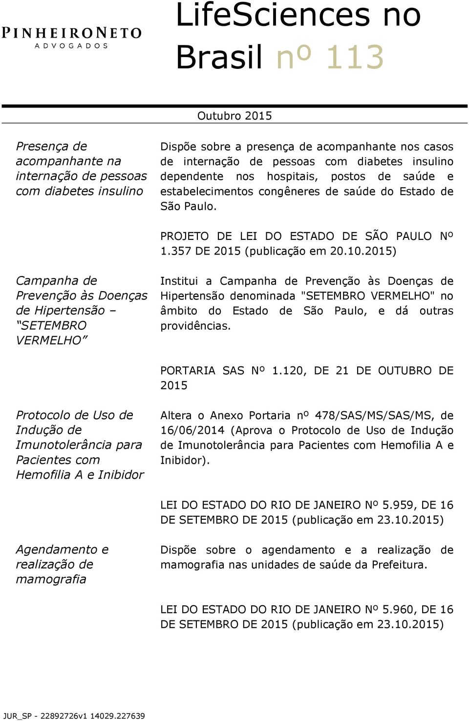 ) Campanha de Prevenção às Doenças de Hipertensão SETEMBRO VERMELHO Institui a Campanha de Prevenção às Doenças de Hipertensão denominada "SETEMBRO VERMELHO" no âmbito do Estado de São Paulo, e dá