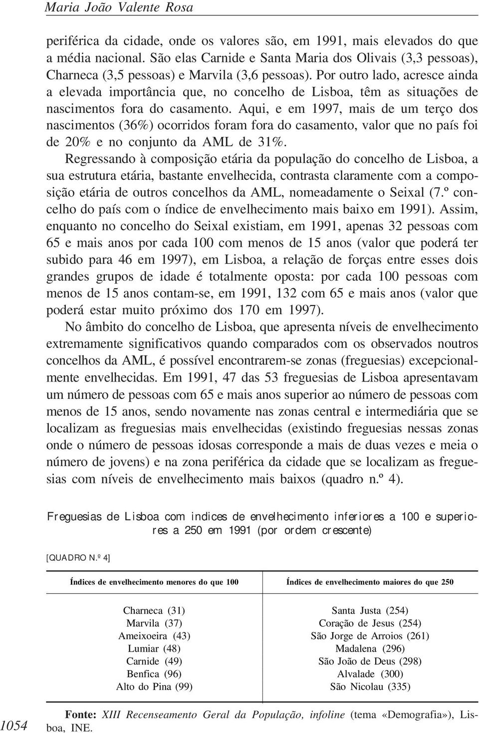 Por outro lado, acresce ainda a elevada importância que, no concelho de Lisboa, têm as situações de nascimentos fora do casamento.