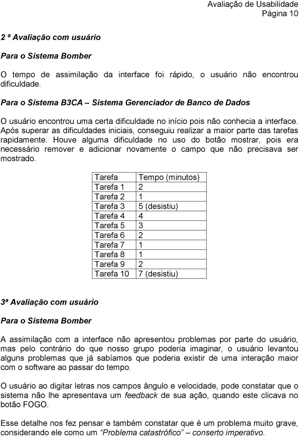 Após superar as dificuldades iniciais, conseguiu realizar a maior parte das tarefas rapidamente.