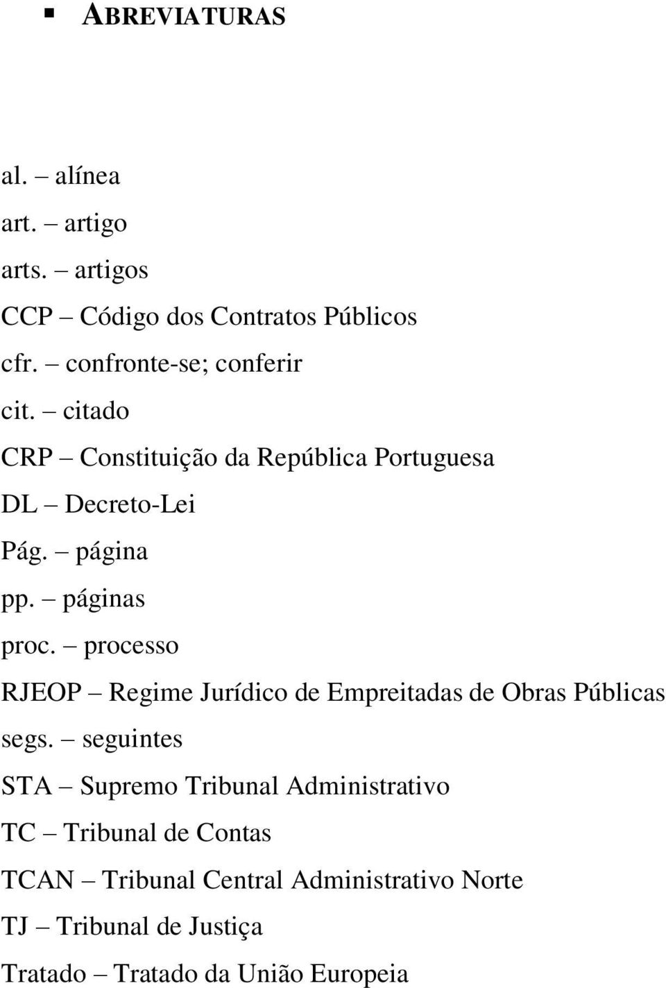 páginas proc. processo RJEOP Regime Jurídico de Empreitadas de Obras Públicas segs.