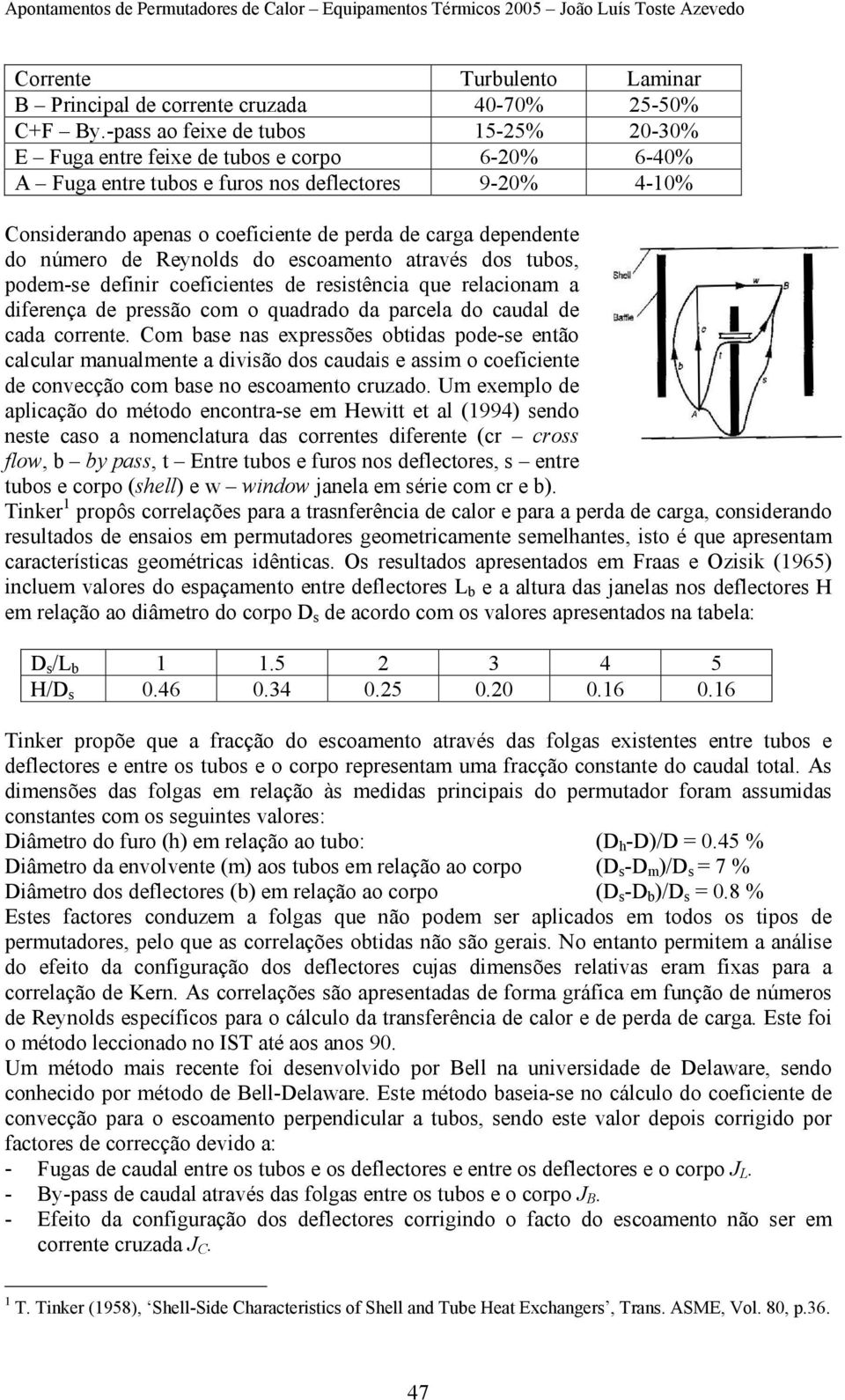 ecoameno aavé do ubo, podem-e defini coeficiene de eiência que elacionam a difeença de peão com o quadado da pacela do caudal de cada coene.