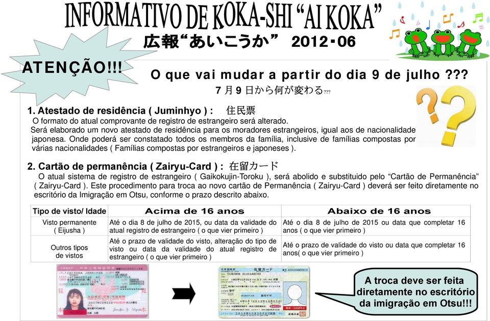 Onde poderá ser constatado todos os membros da família, inclusive de famílias compostas por várias nacionalidades ( Famílias compostas por estrangeiros e japoneses ). 2.