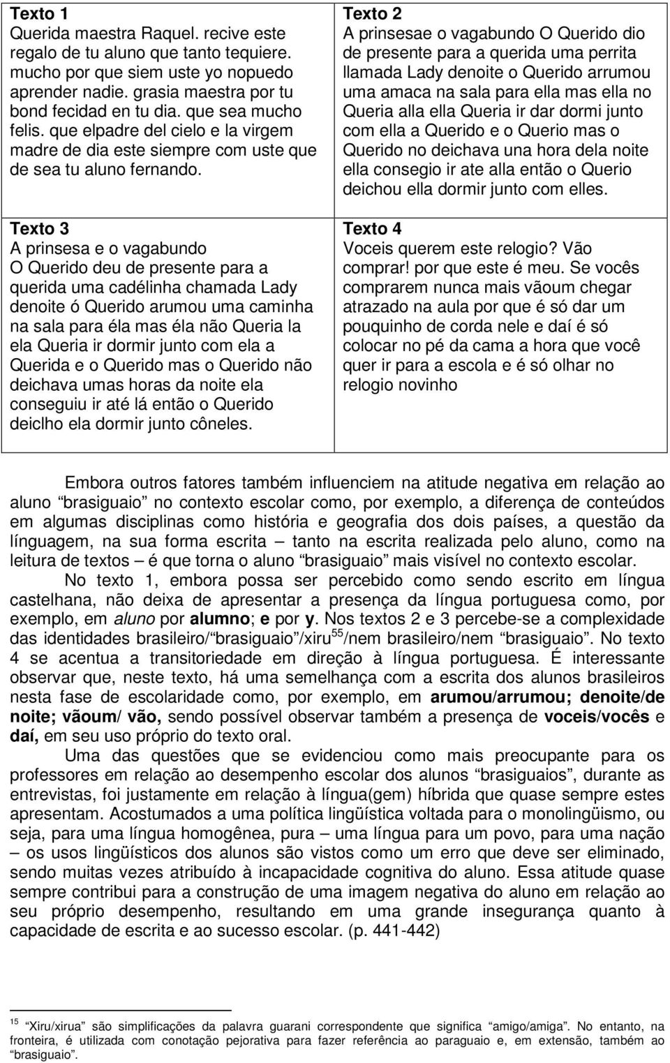 Texto 3 A prinsesa e o vagabundo O Querido deu de presente para a querida uma cadélinha chamada Lady denoite ó Querido arumou uma caminha na sala para éla mas éla não Queria la ela Queria ir dormir