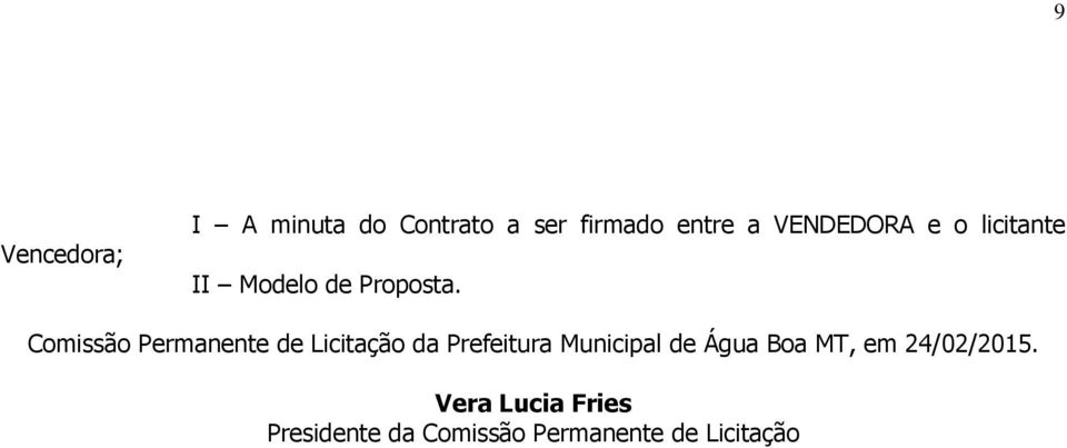 Comissão Permanente de Licitação da Prefeitura Municipal de