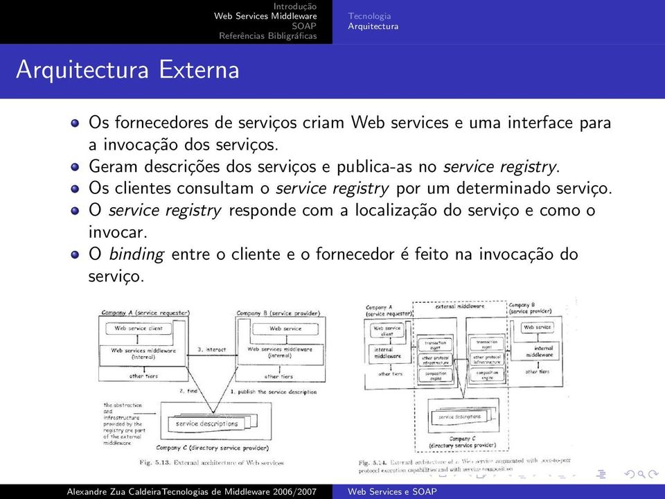 Os clientes consultam o service registry por um determinado serviço.