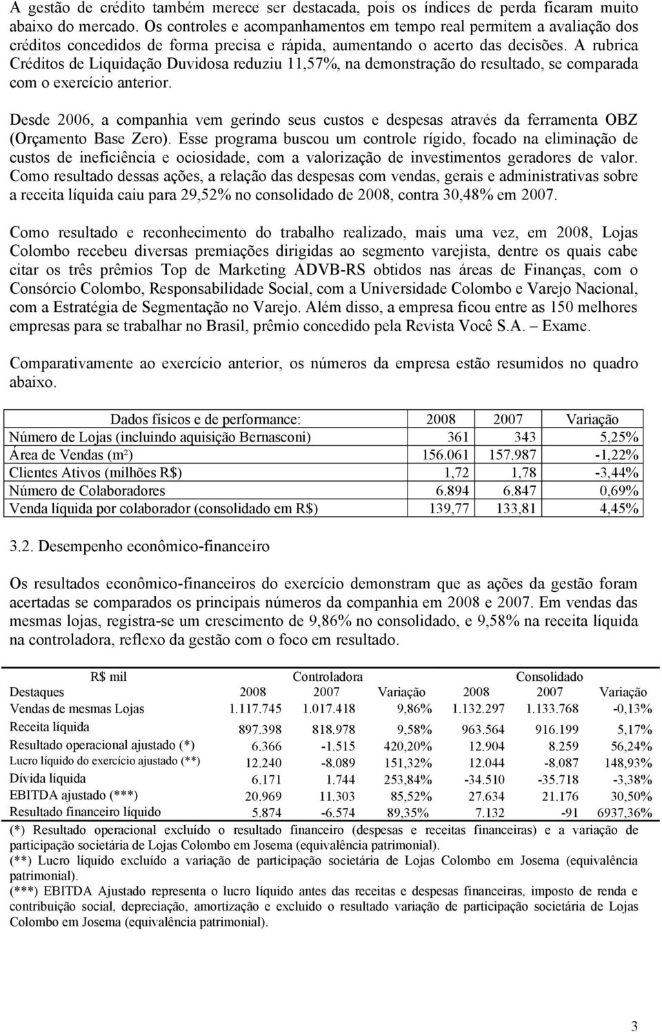 A rubrica Créditos de Liquidação Duvidosa reduziu 11,57%, na demonstração do resultado, se comparada com o exercício anterior.