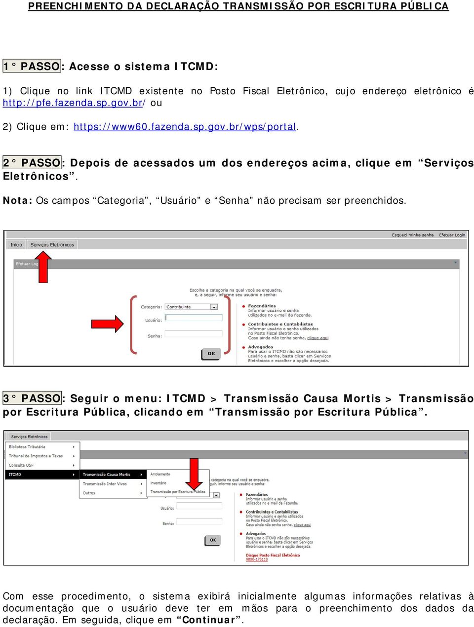 Nota: Os campos Categoria, Usuário e Senha não precisam ser preenchidos.