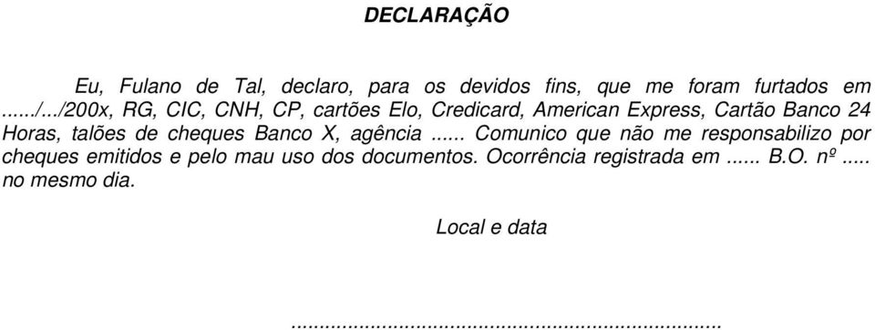 talões de cheques Banco X, agência.