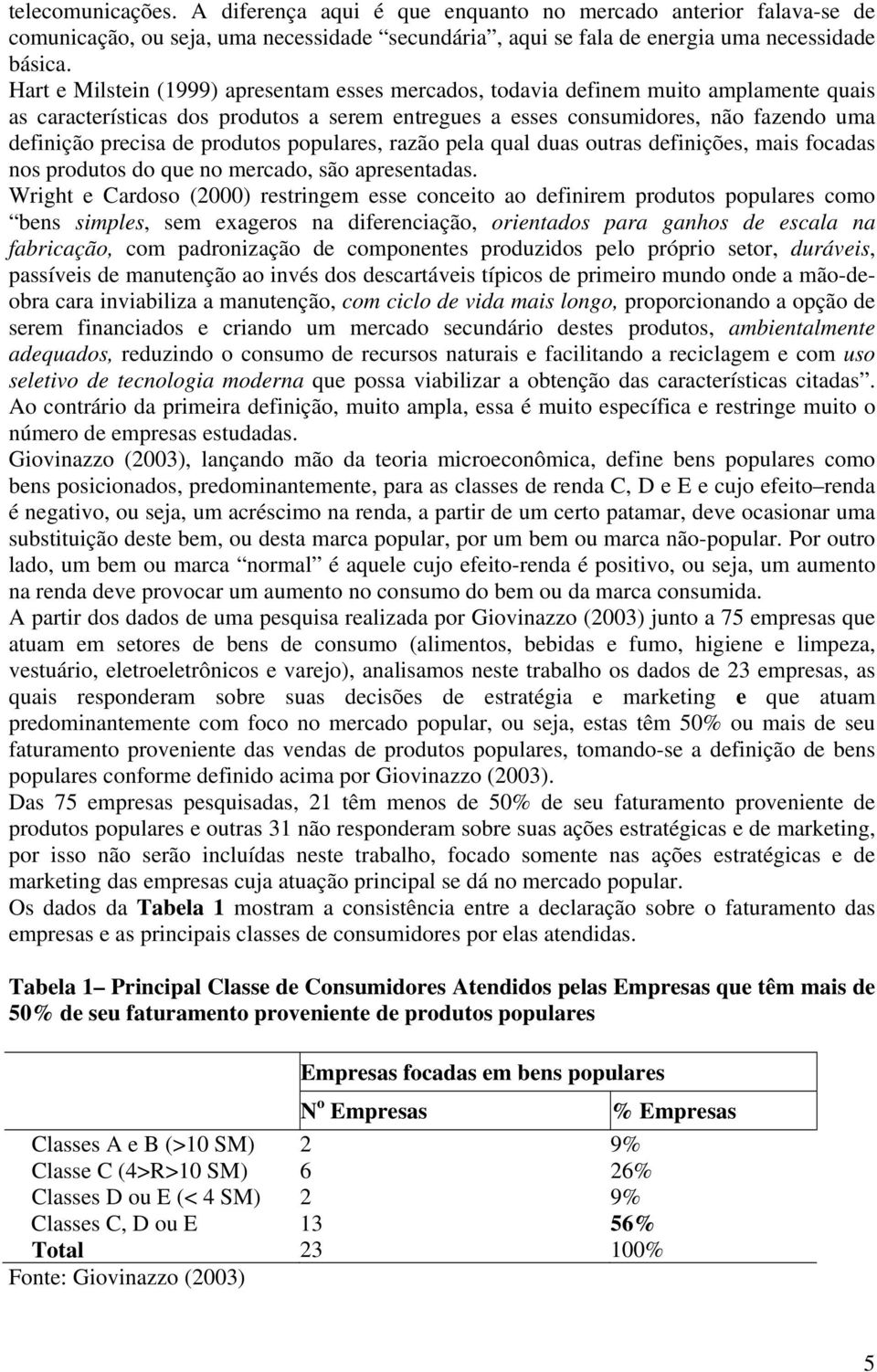 produtos populares, razão pela qual duas outras definições, mais focadas nos produtos do que no mercado, são apresentadas.