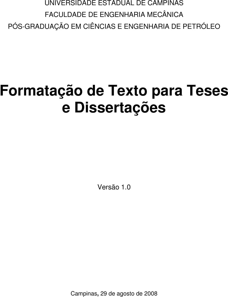 ENGENHARIA DE PETRÓLEO Formatação de Texto para