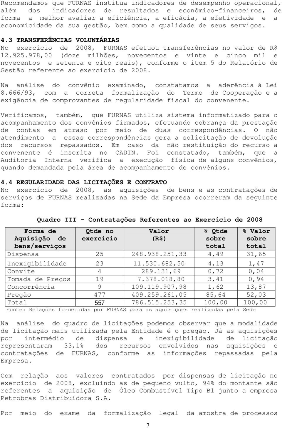 978,00 (doze milhões, novecentos e vinte e cinco mil e novecentos e setenta e oito reais), conforme o item 5 do Relatório de Gestão referente ao exercício de 2008.