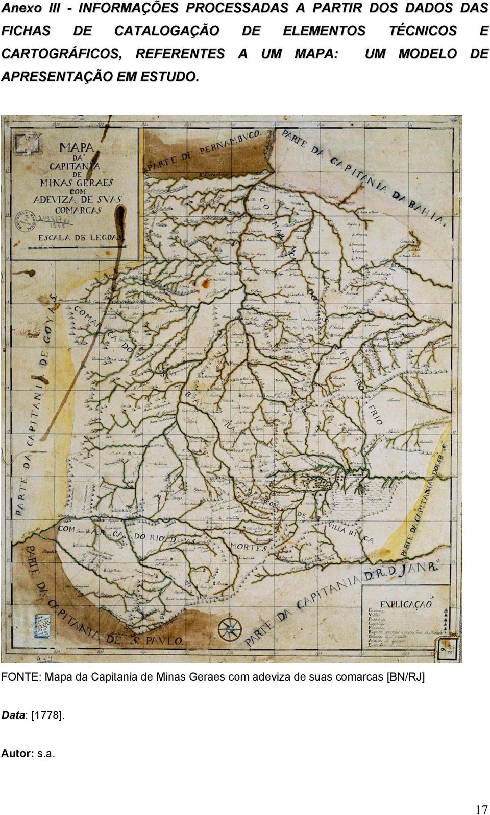 MAPA: UM MODELO DE APRESENTAÇÃO EM ESTUDO.