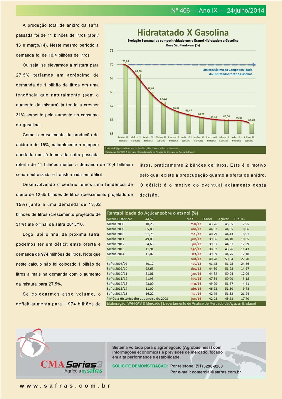 aumento da mistura) já tende a crescer 31% somente pelo aumento no consumo da gasolina.