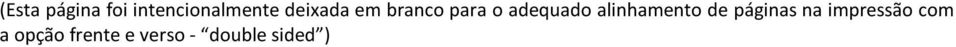 alinhamento de páginas na impressão