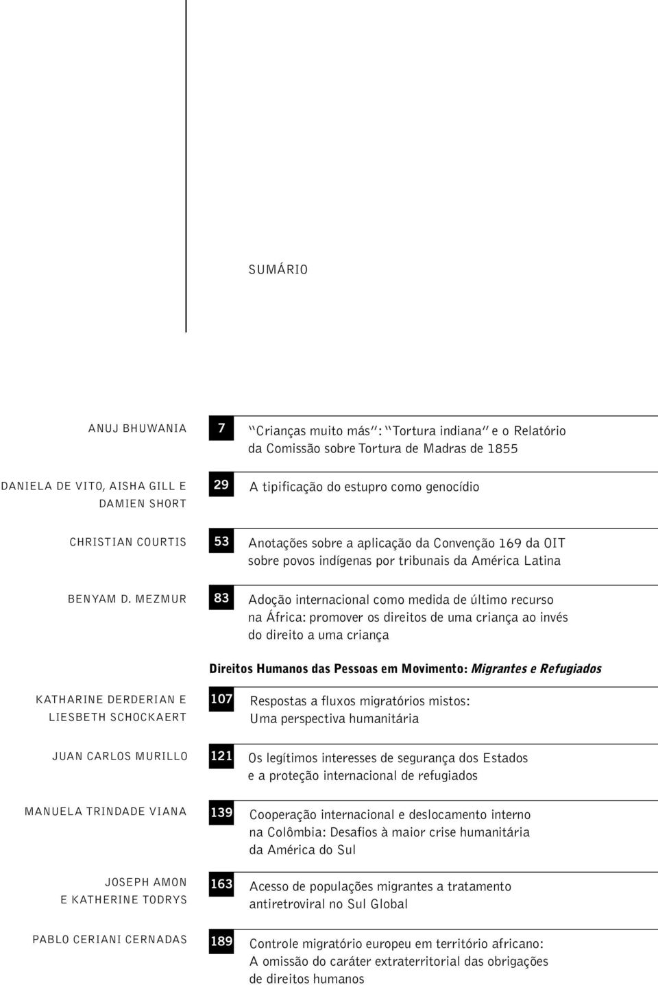 Mezmur 83 Adoção internacional como medida de último recurso na África: promover os direitos de uma criança ao invés do direito a uma criança Direitos Humanos das Pessoas em Movimento: Migrantes e