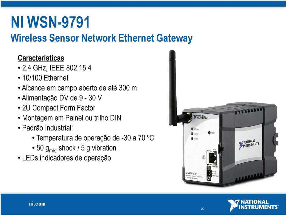 Compact Form Factor Montagem em Painel ou trilho DIN Padrão Industrial: Temperatura de