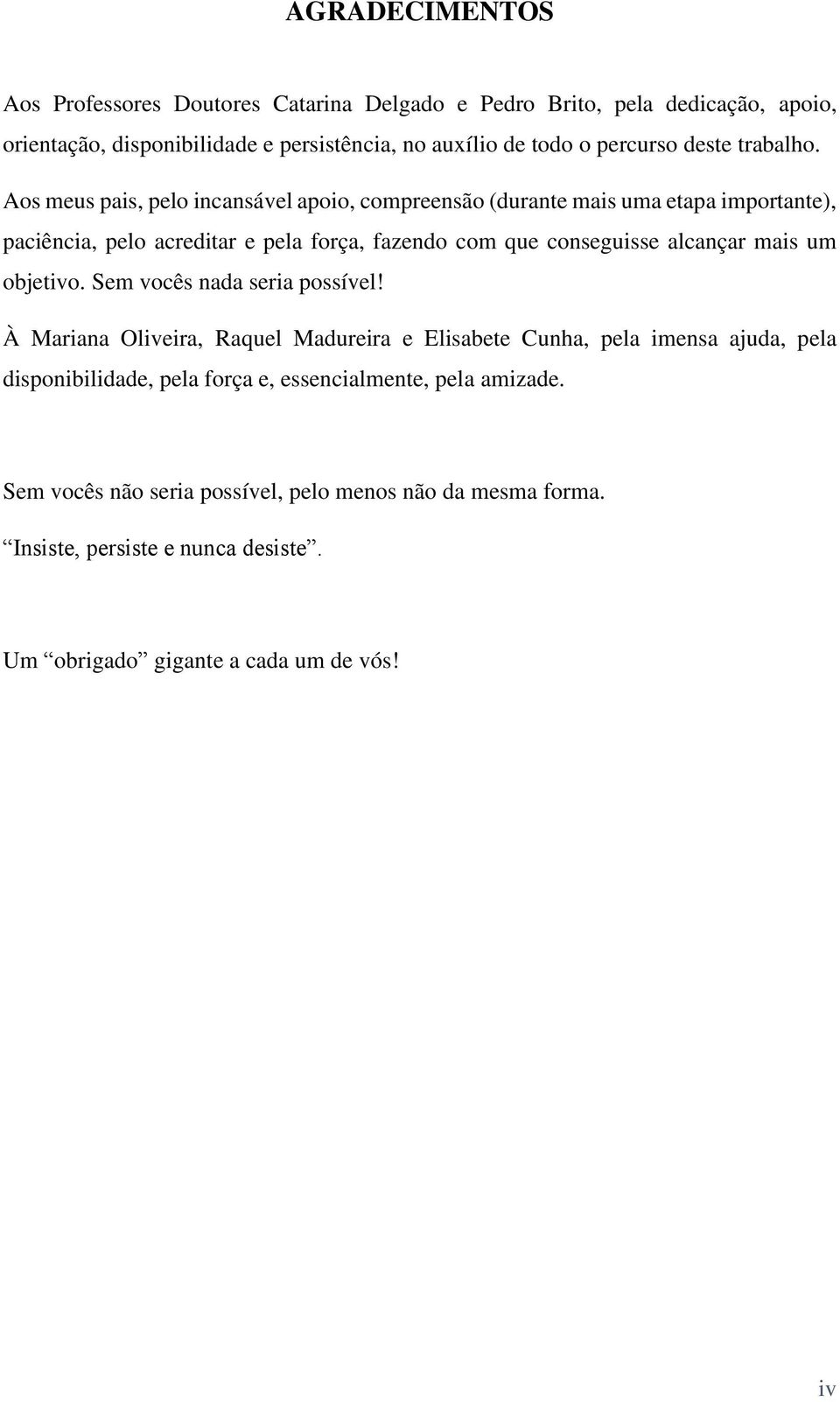 Aos meus pais, pelo incansável apoio, compreensão (durante mais uma etapa importante), paciência, pelo acreditar e pela força, fazendo com que conseguisse alcançar mais