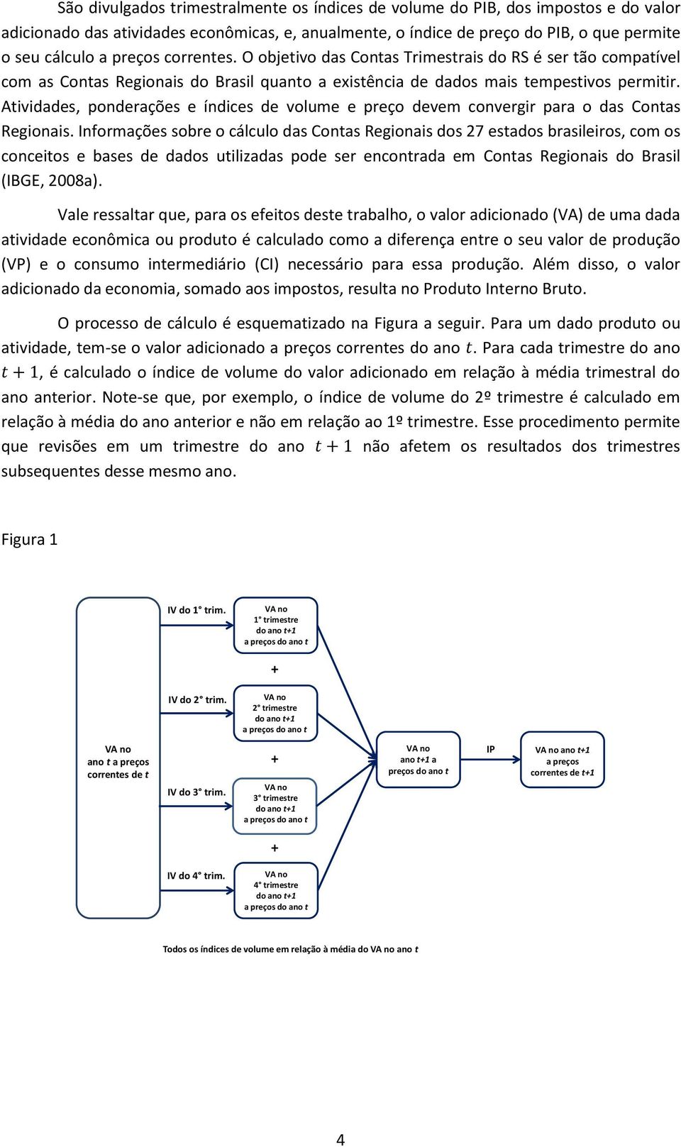 Atividades, ponderações e índices de volume e preço devem convergir para o das Contas Regionais.