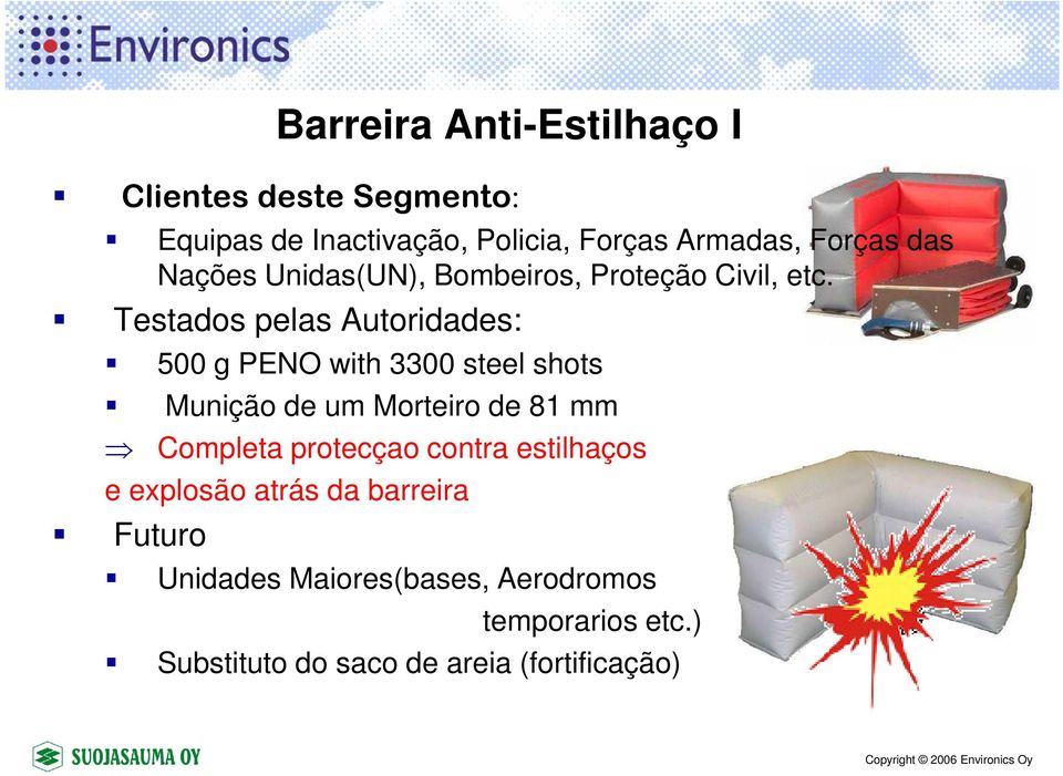 Testados pelas Autoridades: 500 g PENO with 3300 steel shots Munição de um Morteiro de 81 mm Completa