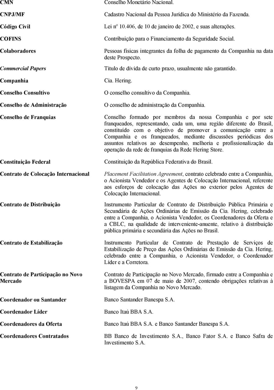 Monetário Nacional. Cadastro Nacional da Pessoa Jurídica do Ministério da Fazenda. Lei nº 1.46, de 1 de janeiro de 22, e suas alterações. Contribuição para o Financiamento da Seguridade Social.