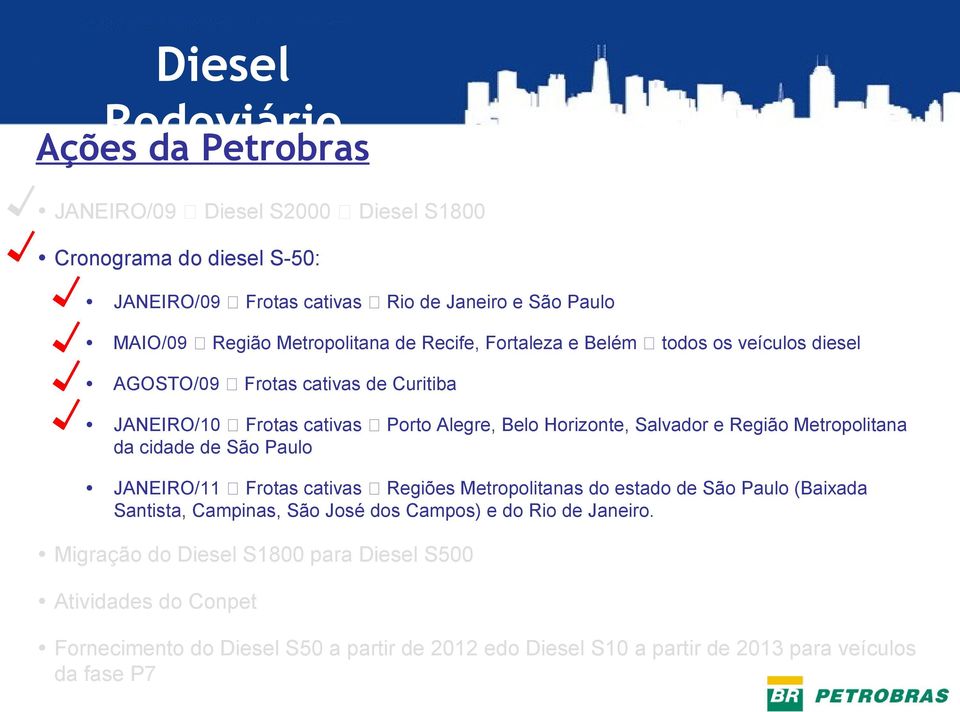 Metropolitana da cidade de São Paulo JANEIRO/11 Frotas cativas Regiões Metropolitanas do estado de São Paulo (Baixada Santista, Campinas, São José dos Campos) e do Rio