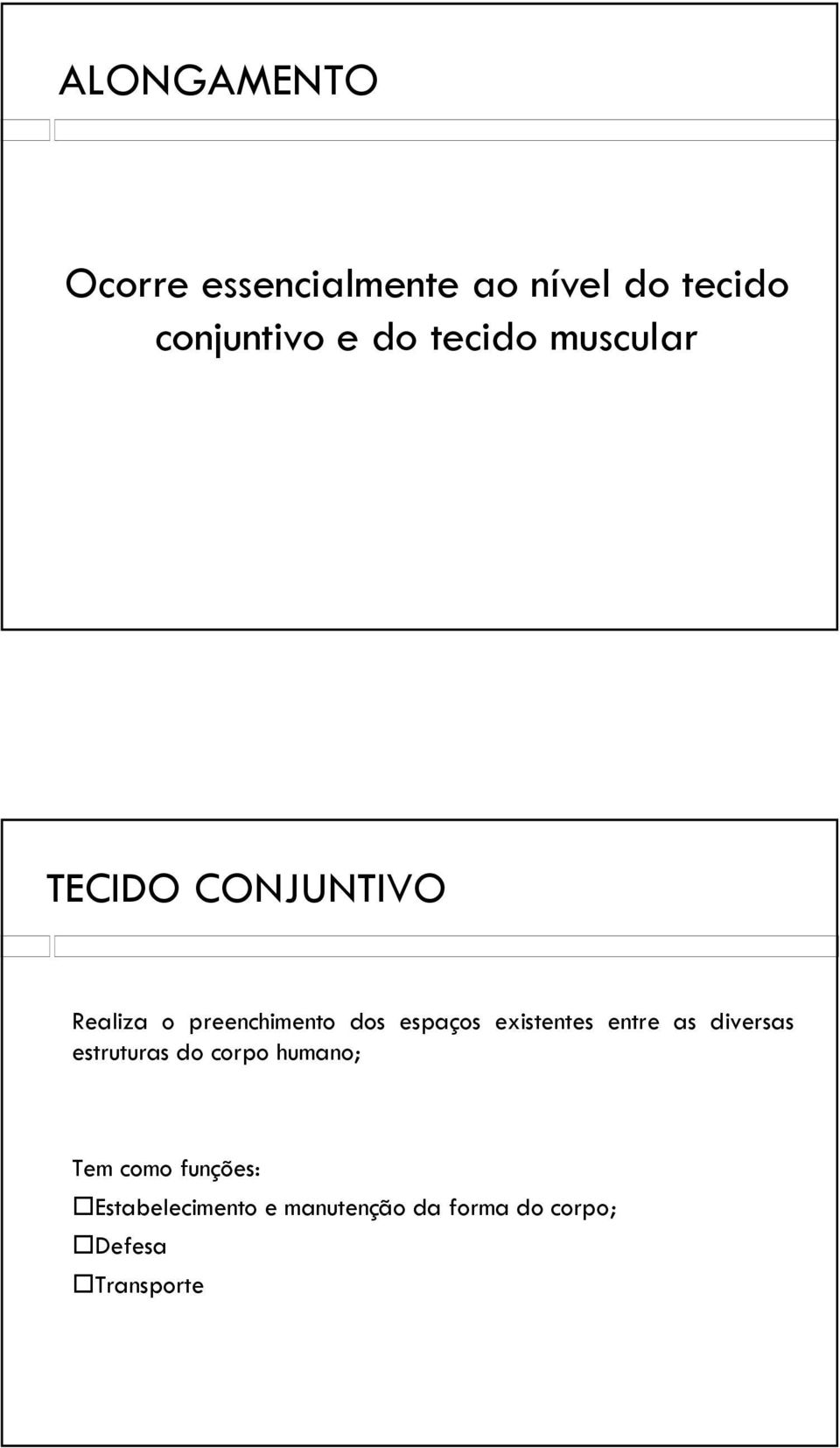 existentes entre as diversas estruturas do corpo humano; Tem como