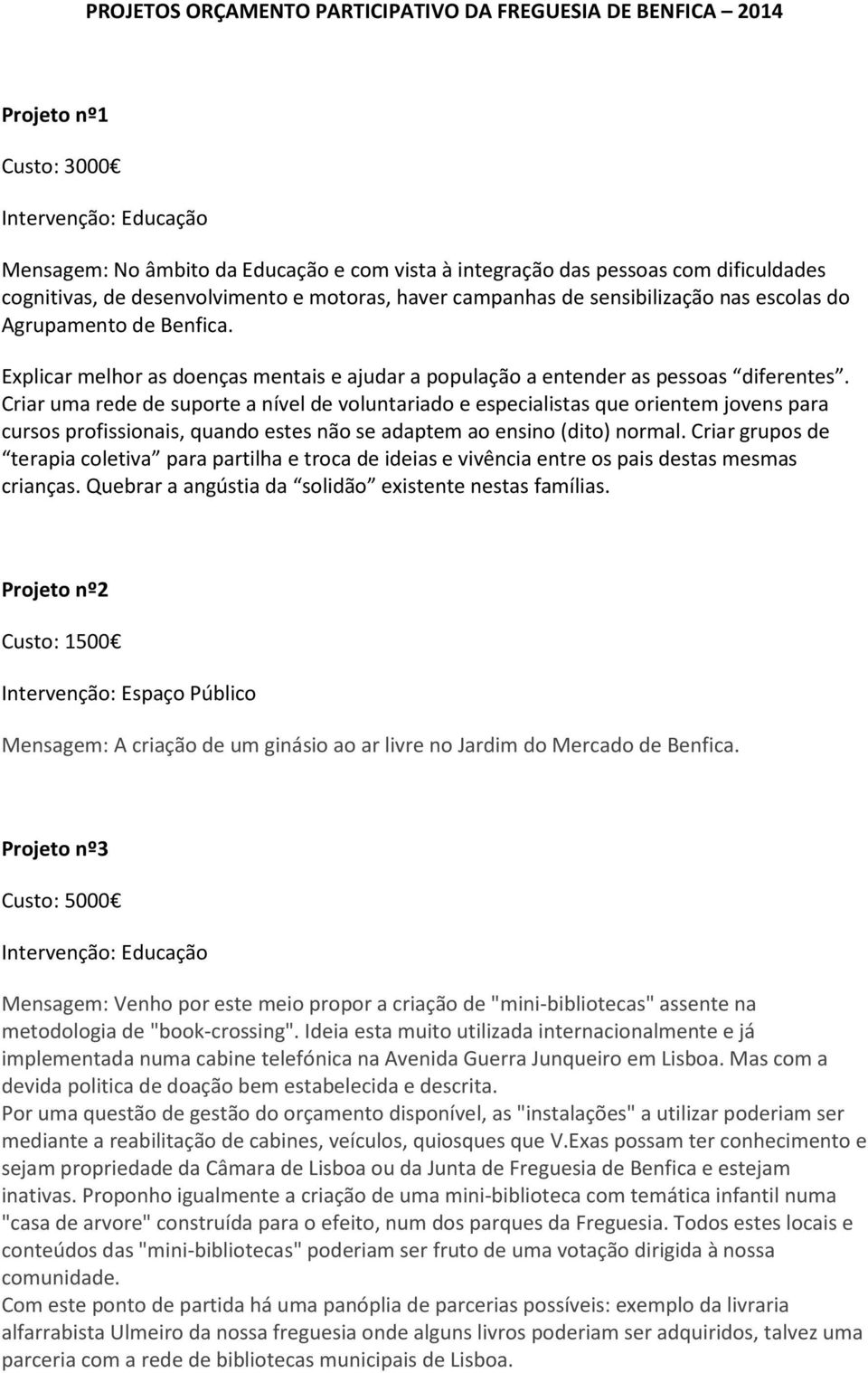 Criar uma rede de suporte a nível de voluntariado e especialistas que orientem jovens para cursos profissionais, quando estes não se adaptem ao ensino (dito) normal.