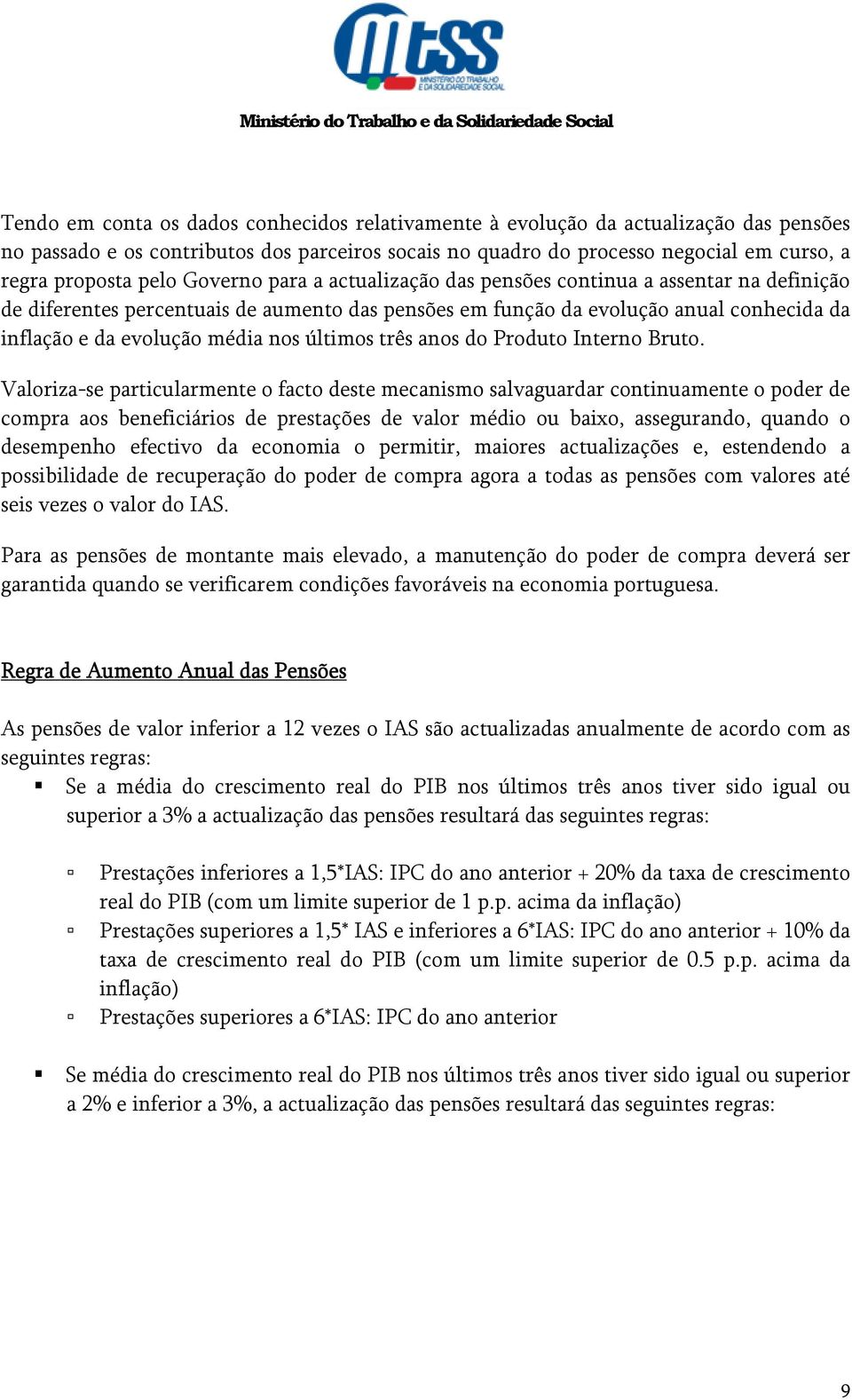 últimos três anos do Produto Interno Bruto.