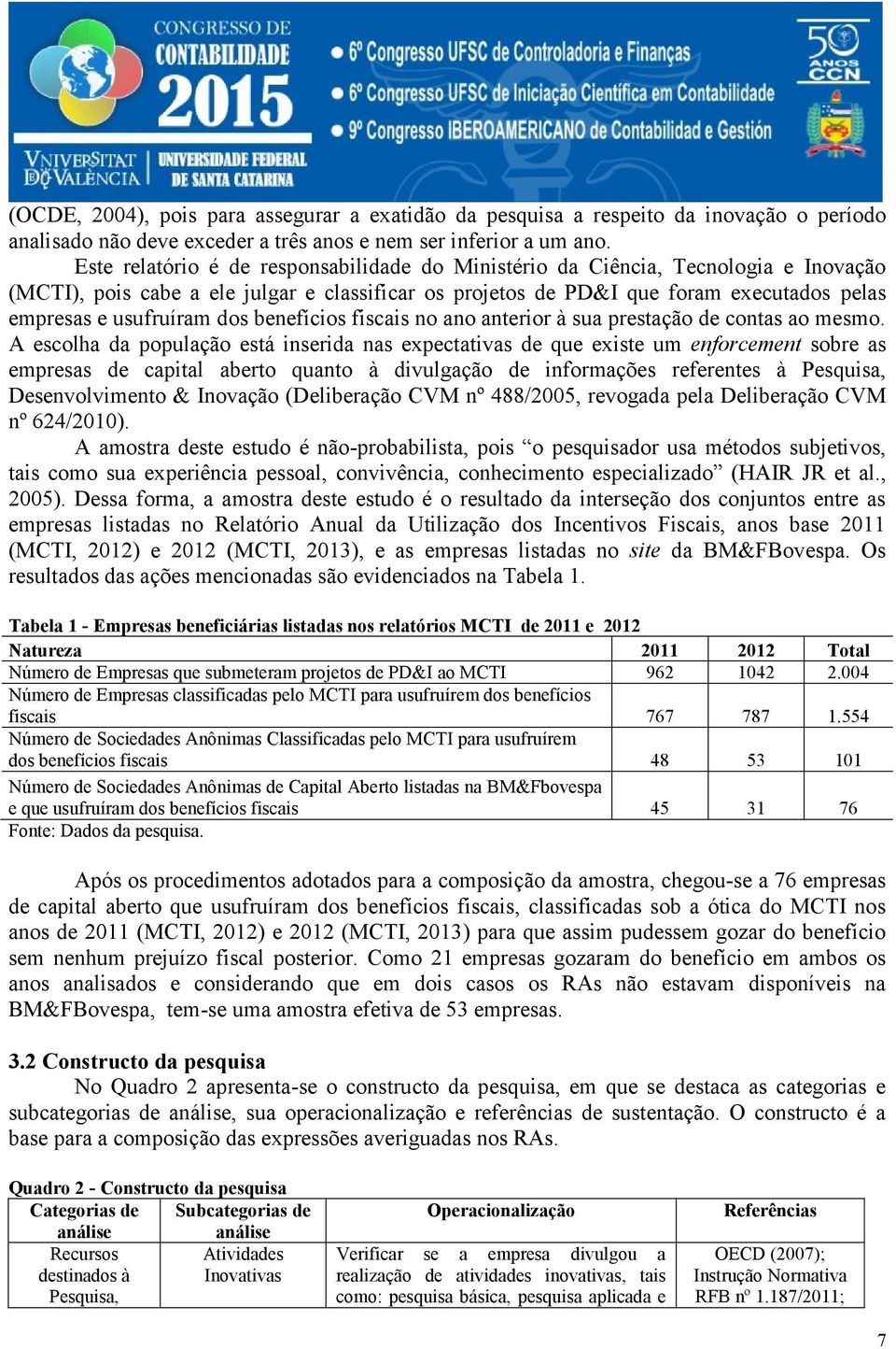 dos benefícios fiscais no ano anterior à sua prestação de contas ao mesmo.