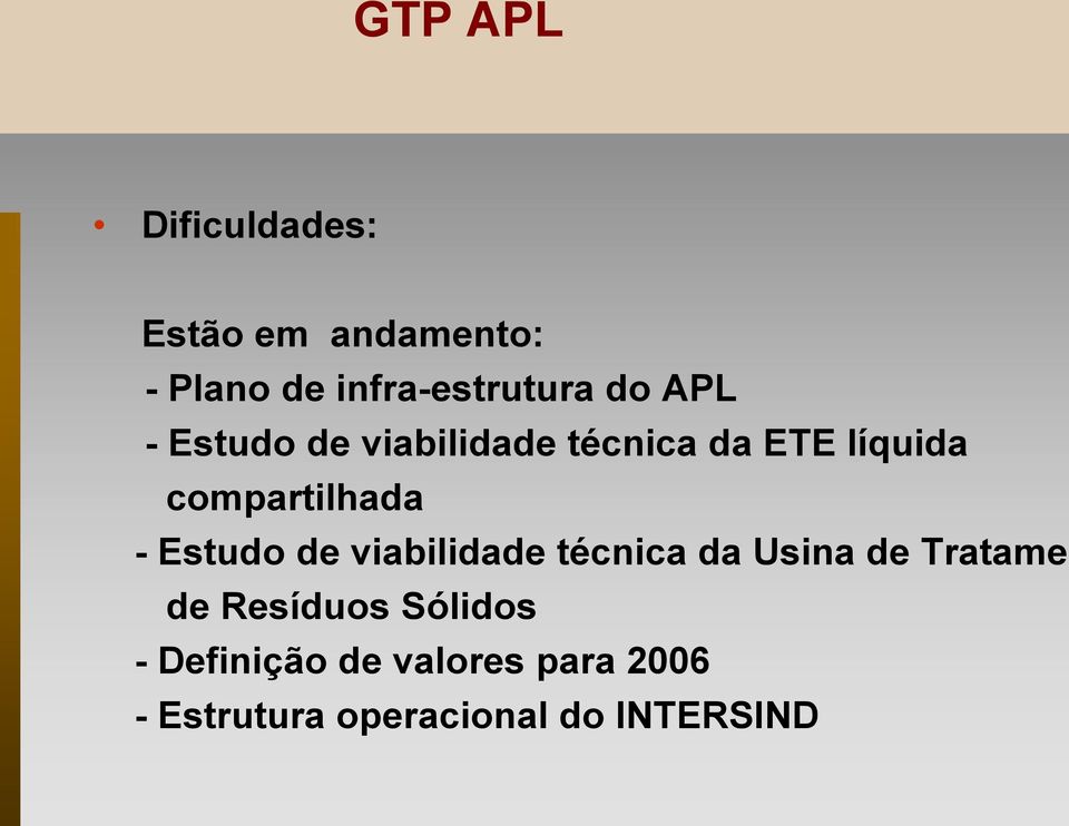 Estudo de viabilidade técnica da Usina de Tratamen de Resíduos