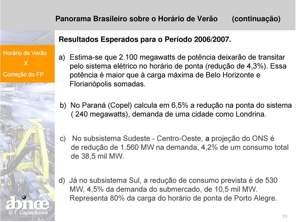 Essa potência é maior que à carga máxima de Belo Horizonte e Florianópolis somadas.