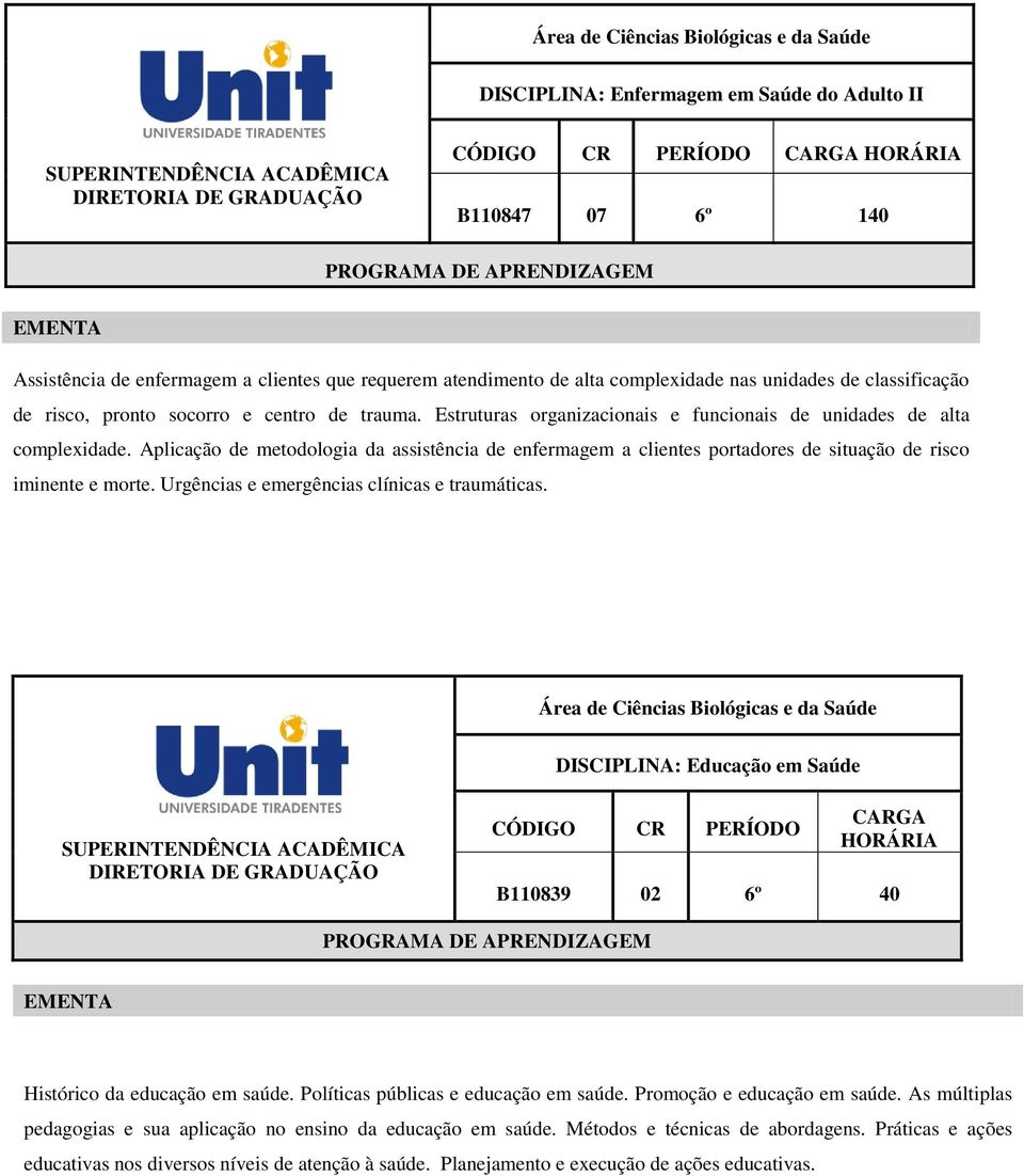 Aplicação de metodologia da assistência de enfermagem a clientes portadores de situação de risco iminente e morte. Urgências e emergências clínicas e traumáticas.