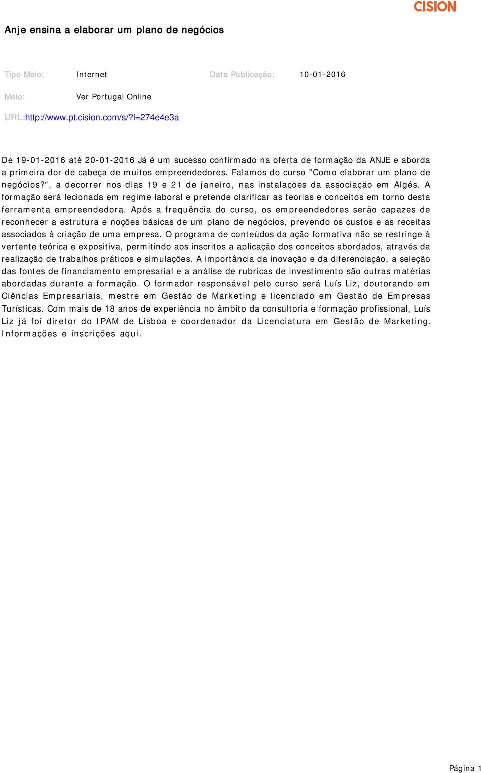 Falamos do curso "Como elaborar um plano de negócios?", a decorrer nos dias 19 e 21 de janeiro, nas instalações da associação em Algés.