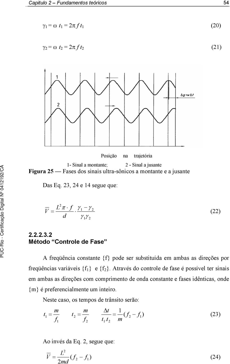 Através do controle de fase é possível ter sinais em ambas as direções com comprimento de onda constante e fases idênticas, onde {m} é preferencialmente um inteiro.