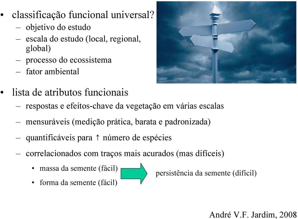 atributos funcionais respostas e efeitos-chave da vegetação em várias escalas mensuráveis (medição prática,