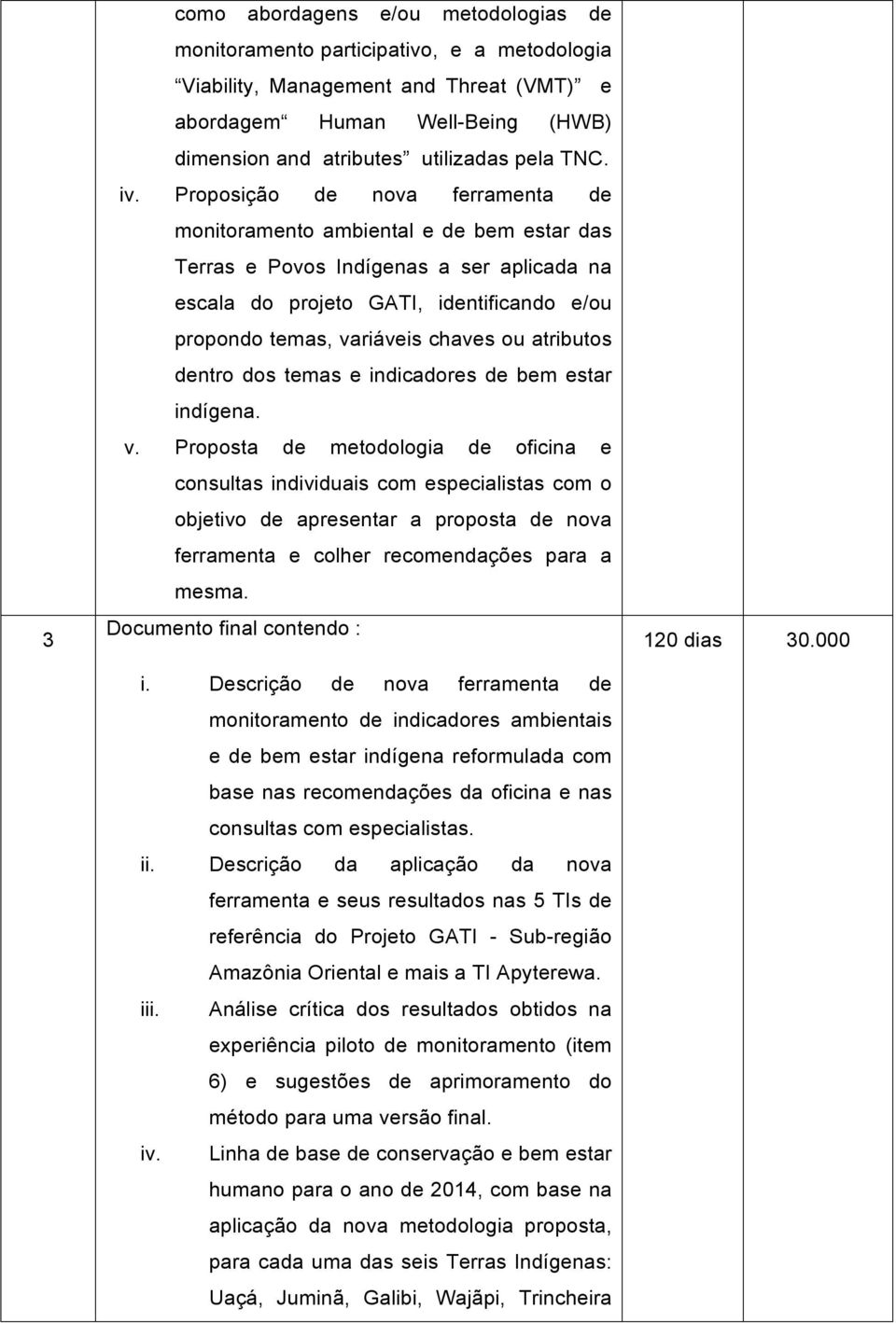 Proposição de nova ferramenta de monitoramento ambiental e de bem estar das Terras e Povos Indígenas a ser aplicada na escala do projeto GATI, identificando e/ou propondo temas, variáveis chaves ou