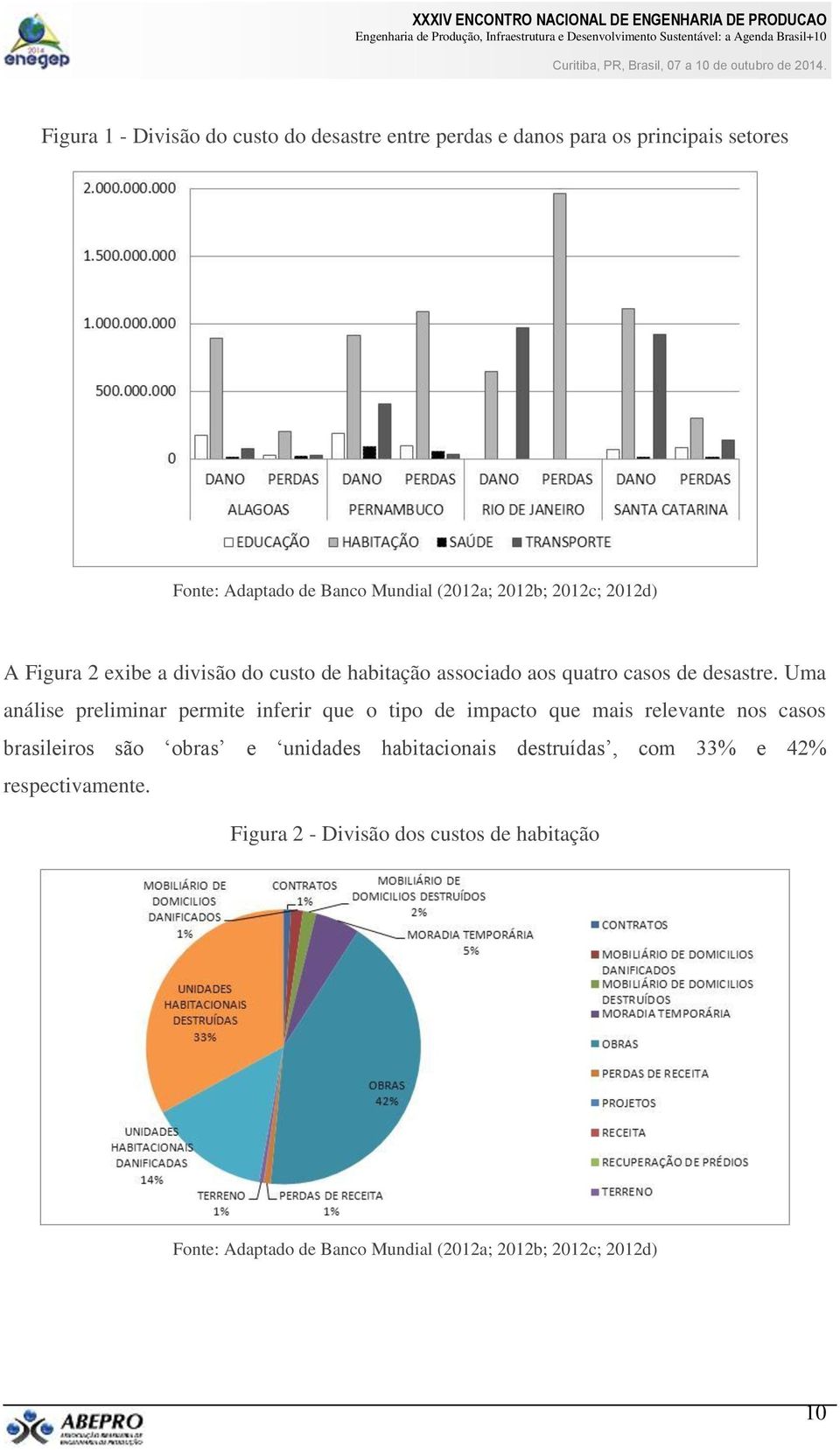 Uma análise preliminar permite inferir que o tipo de impacto que mais relevante nos casos brasileiros são obras e unidades
