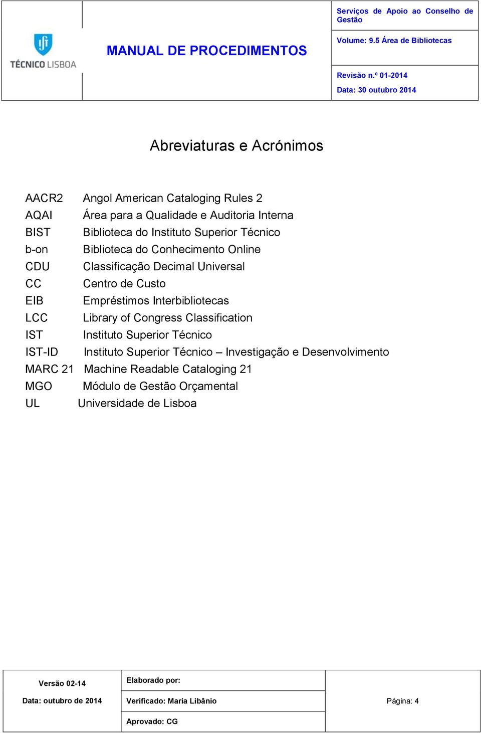 Interbibliotecas LCC Library of Congress Classification IST Instituto Superior Técnico IST-ID Instituto Superior Técnico Investigação e