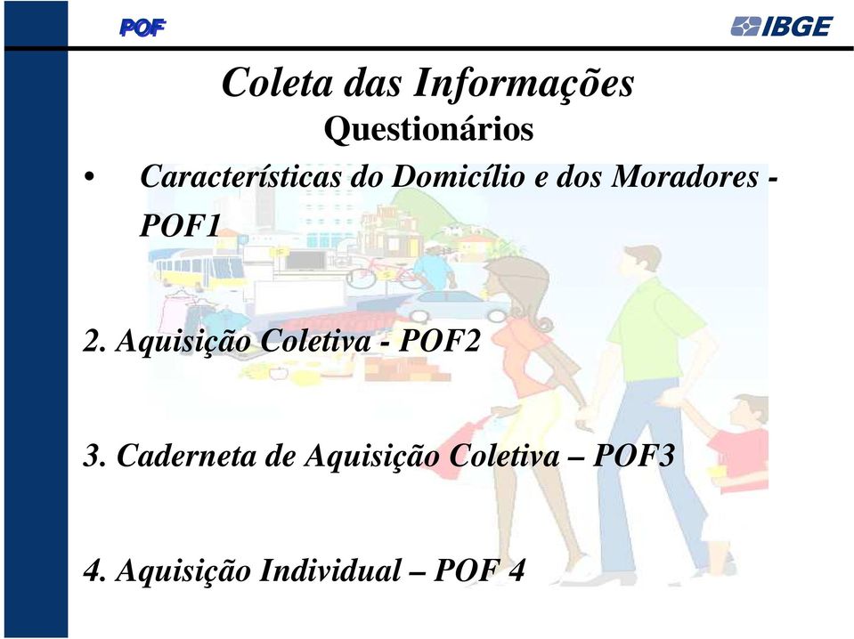 POF1 2. Aquisição Coletiva - POF2 3.