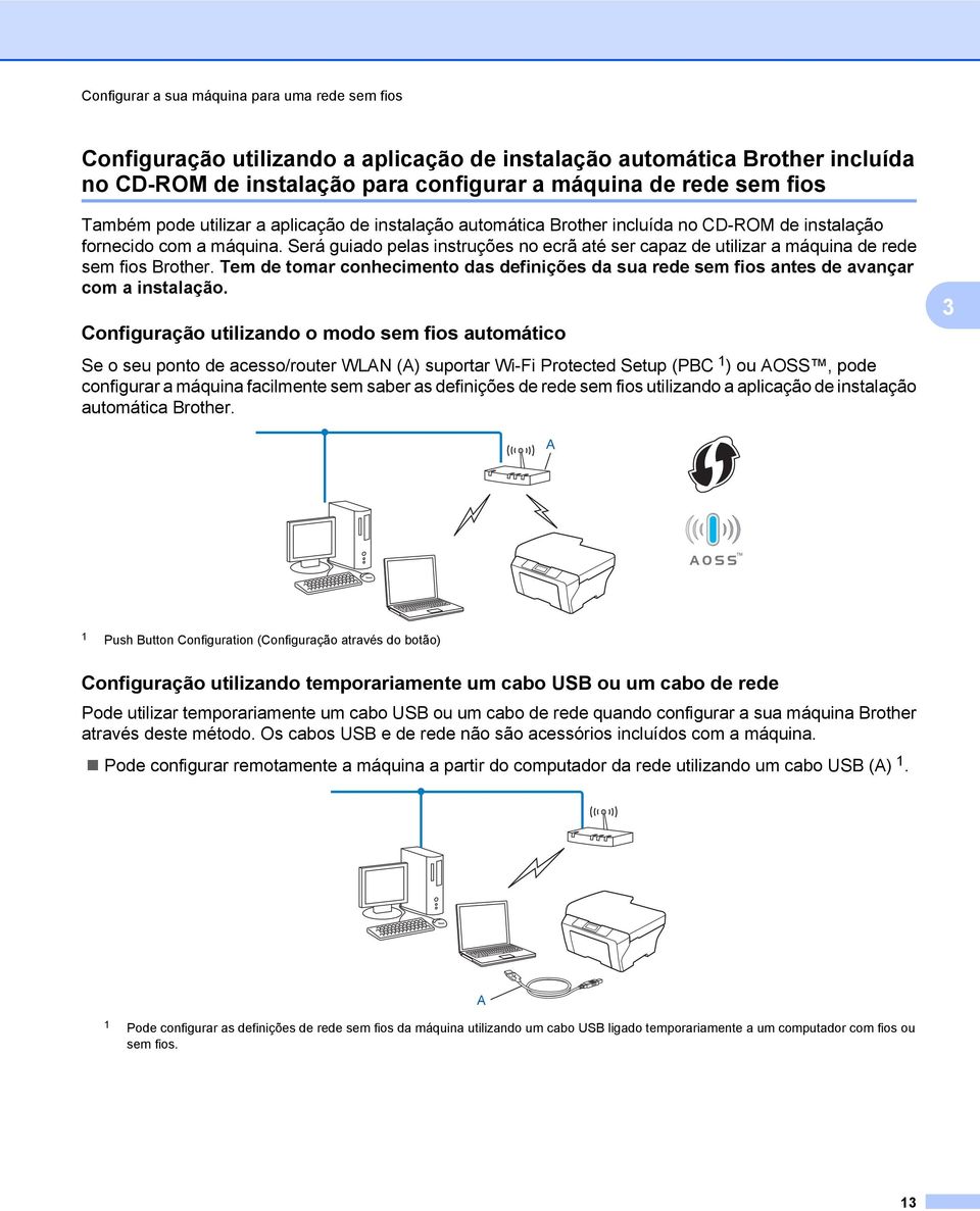 Será guiado pelas instruções no ecrã até ser capaz de utilizar a máquina de rede sem fios Brother. Tem de tomar conhecimento das definições da sua rede sem fios antes de avançar com a instalação.