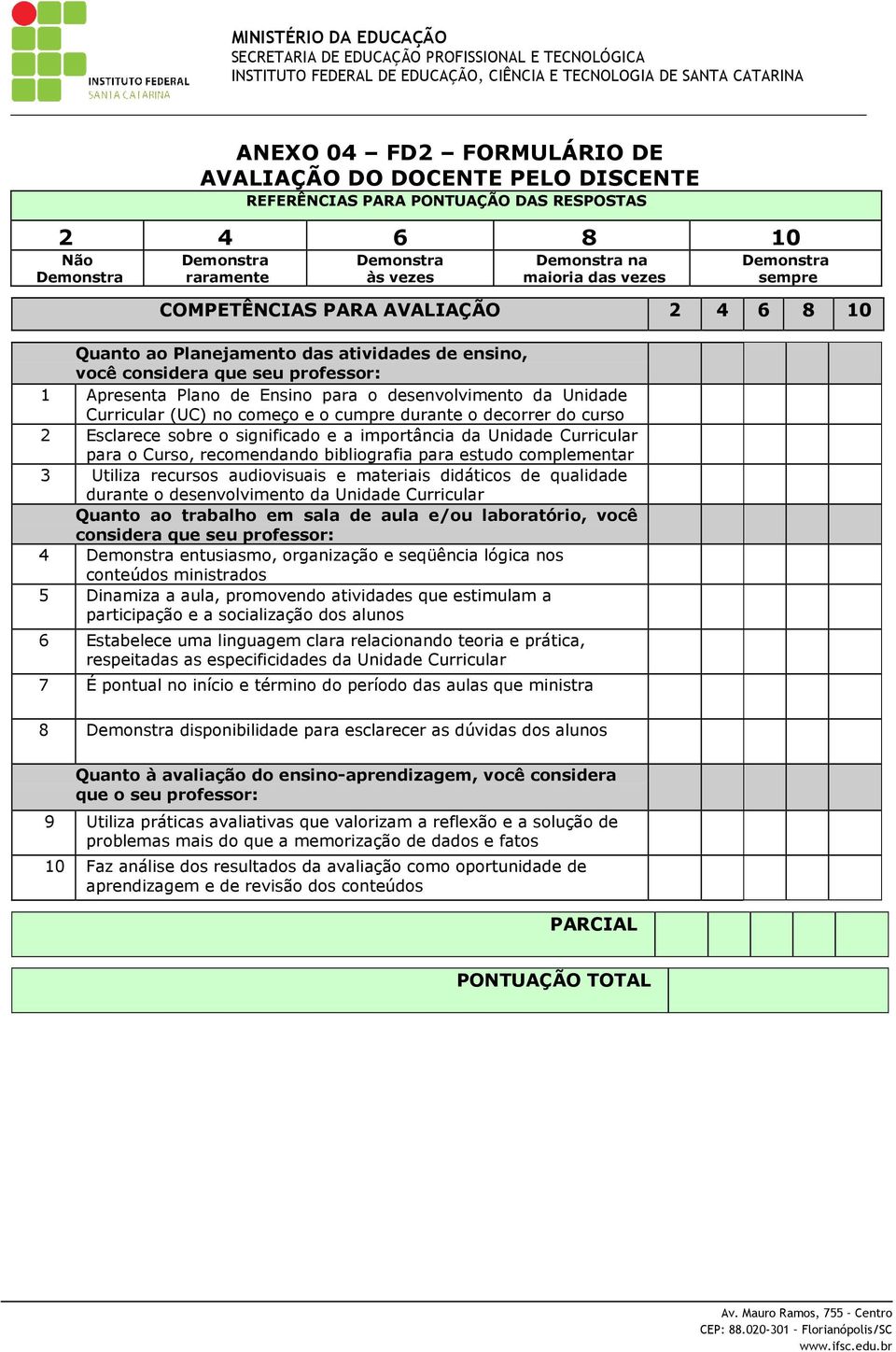 Unidade Curricular (UC) no começo e o cumpre durante o decorrer do curso 2 Esclarece sobre o significado e a importância da Unidade Curricular para o Curso, recomendando bibliografia para estudo