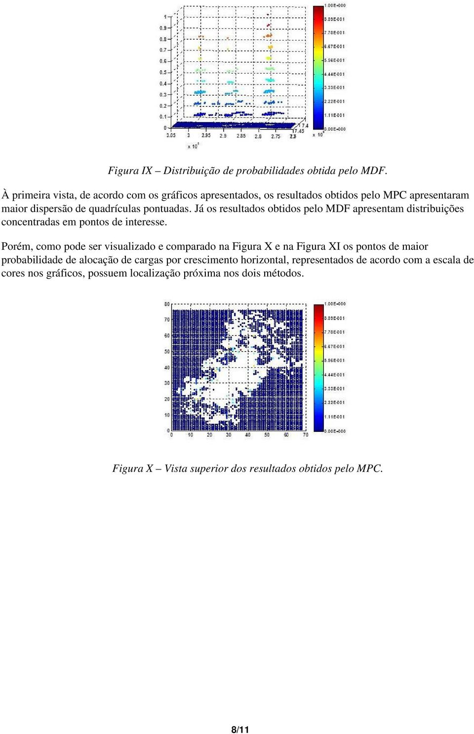 Já os resultados obtidos pelo MDF apresentam distribuições concentradas em pontos de interesse.